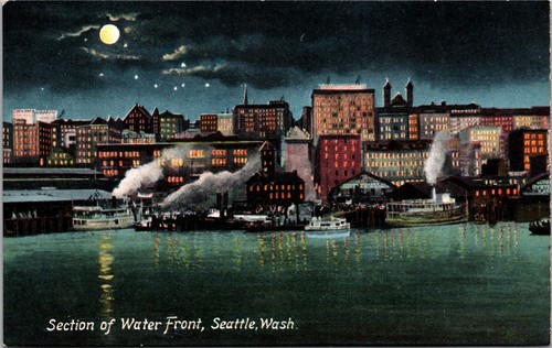 Night viwe waterfront - night, of